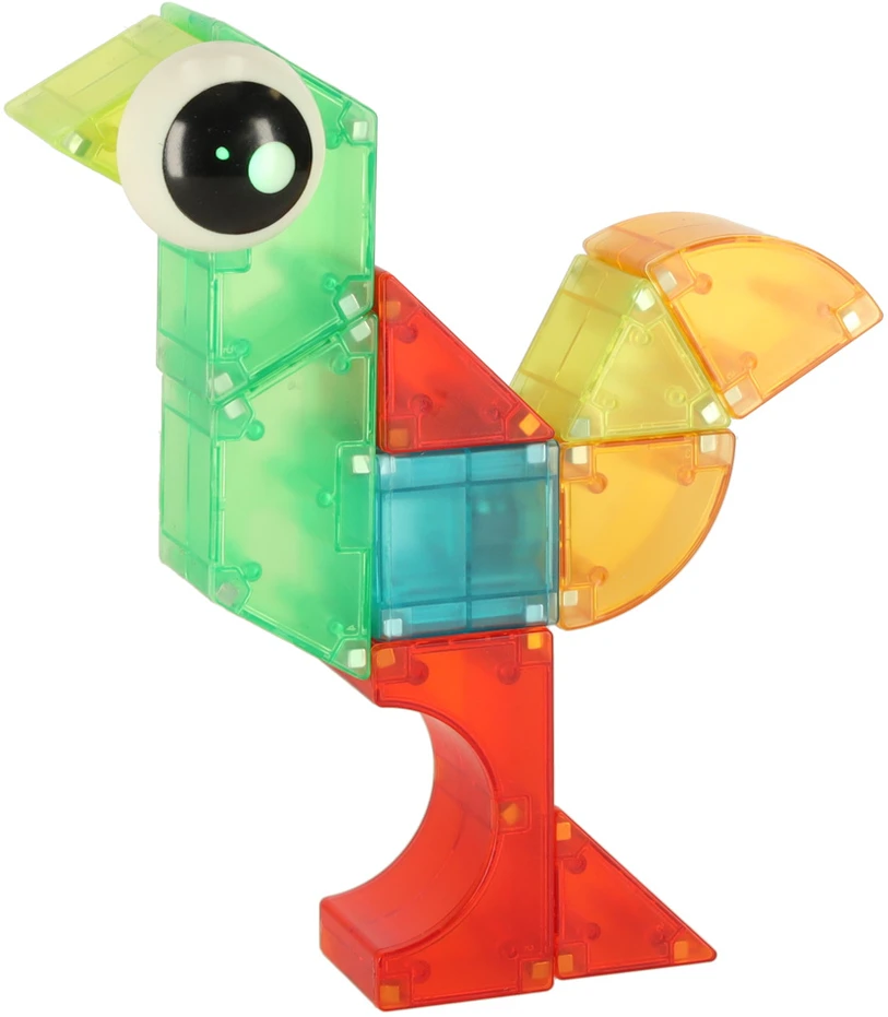 KIK 3D konstrukcijų magnetinės plytos LED šviečiančios 32 el.