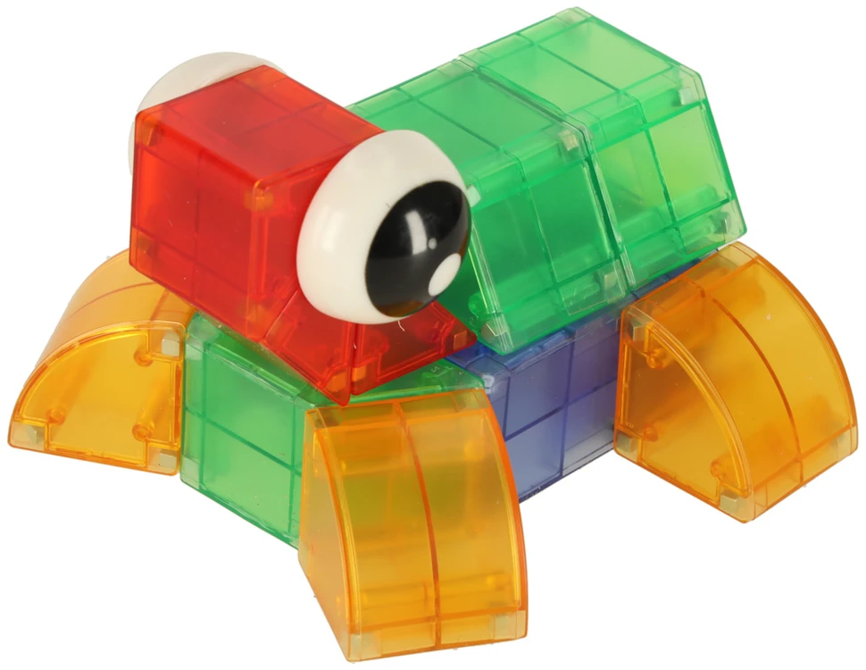 KIK 3D konstrukcijų magnetinės plytos LED šviečiančios 32 el.