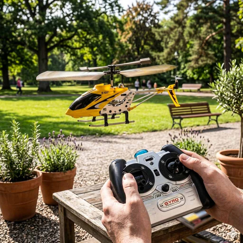 SYMA S107G RC sraigtasparnis geltonos spalvos
