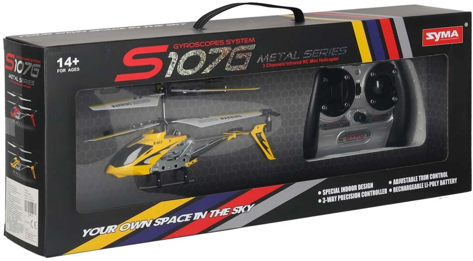 SYMA S107G RC sraigtasparnis geltonos spalvos