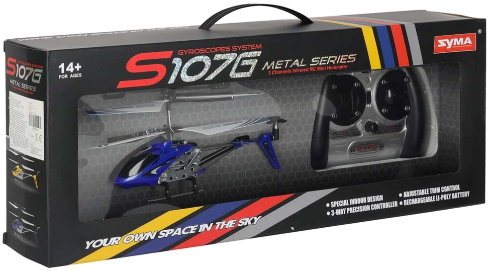 SYMA S107G RC sraigtasparnis mėlynos spalvos