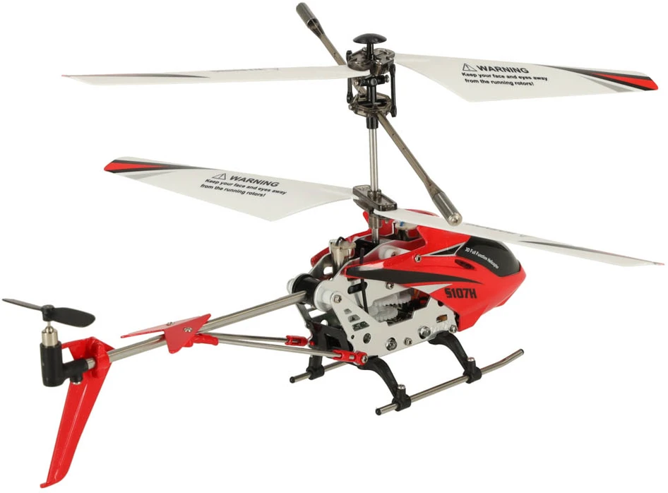 SYMA S107H RC sraigtasparnis 2.4GHz RTF raudonos spalvos