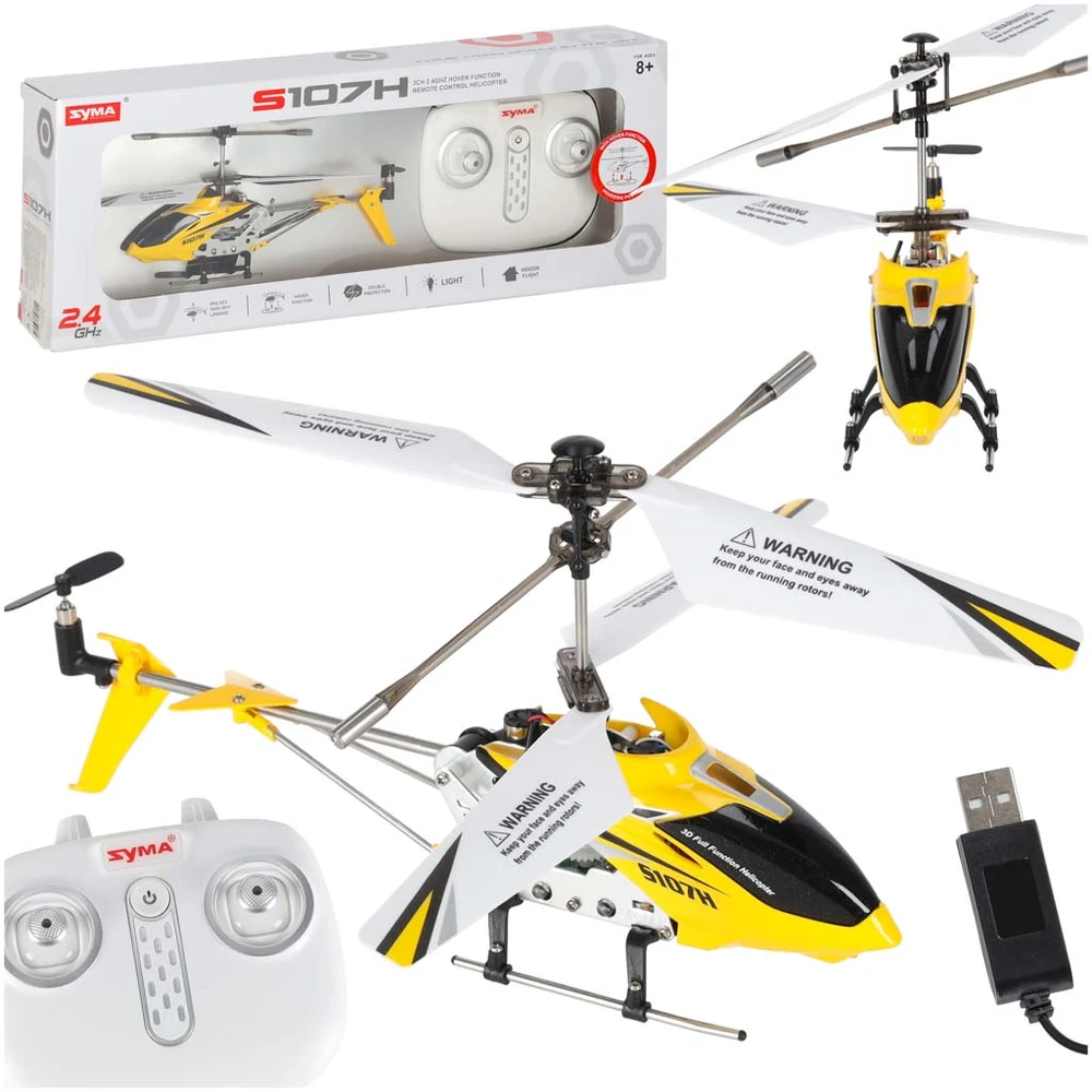 SYMA S107H RC sraigtasparnis 2.4GHz RTF geltonos spalvos