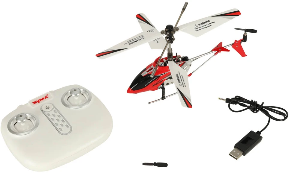 SYMA S107H RC sraigtasparnis 2.4GHz RTF raudonos spalvos