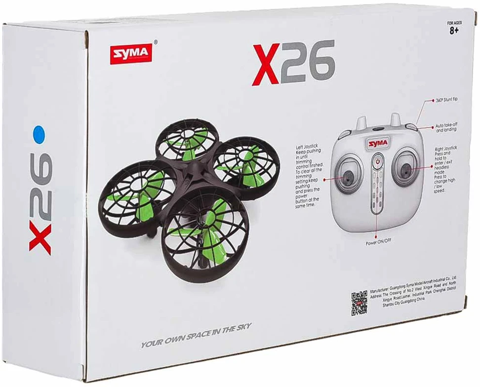 Syma X26 kliūčių vengimo RC dronas 2.4Ghz be galvos