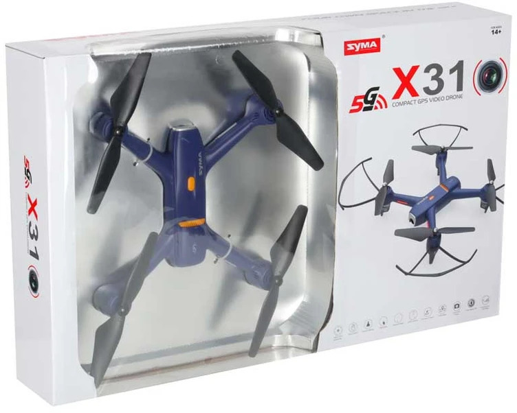 Syma X31 2,4 GHz GPS 5G HD nuotolinio valdymo dronas su nuotolinio valdymo kamera