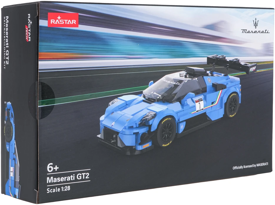 Techniniai konstruktoriaus blokai 1:28 Maserati MC20 GT2 mėlynas