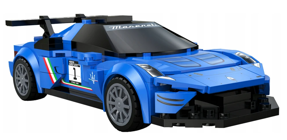 Techniniai konstruktoriaus blokai 1:28 Maserati MC20 GT2 mėlynas