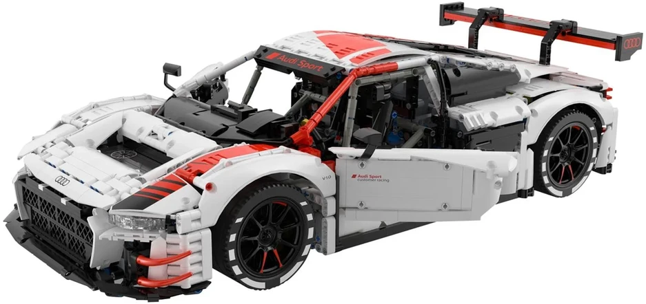 Techniniai konstruktoriaus blokai 1:8 Audi R8 LMS GT3 balti