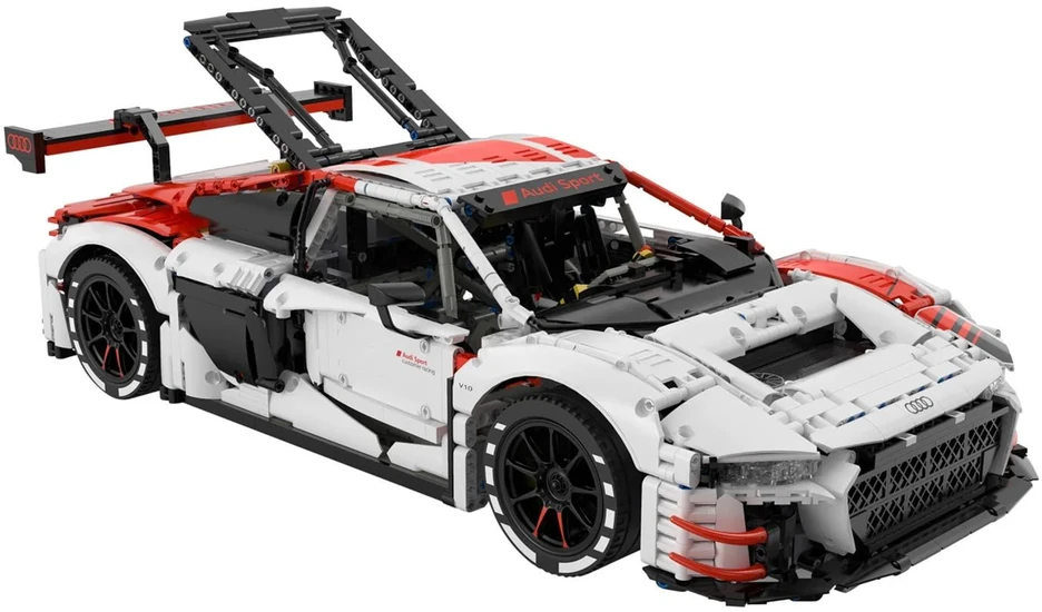 Techniniai konstruktoriaus blokai 1:8 Audi R8 LMS GT3 balti