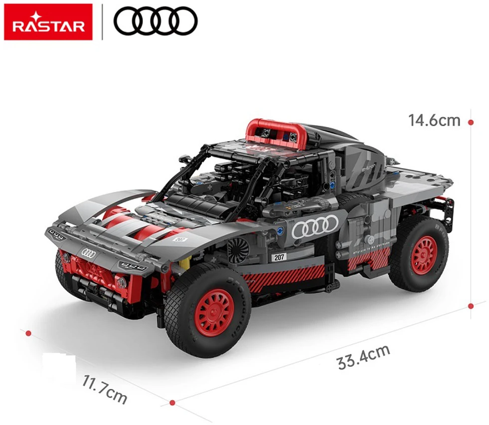 Rastar Techniniai konstruktoriaus blokai Audi RS Q e-tron 1:14 pilki