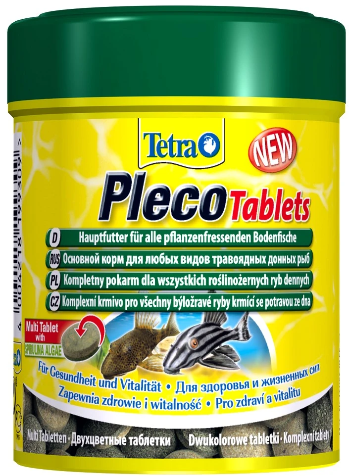 Tetra Pleco Tablets pašaras žolėdėms dugninėms akvariumo žuvims tabletėmis,275vnt