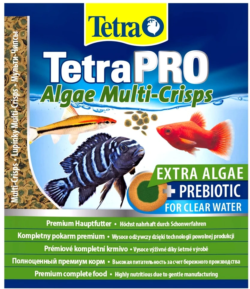 TETRA TetraPRO Algae Multi-Crisps 12 g, dekoratyvinių žuvų pašaras