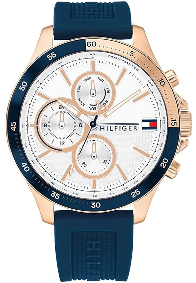 TOMMY HILFIGER VYRIŠKAS LAIKRODIS Bank 1791778 (zf064a) + DĖŽUTĖ