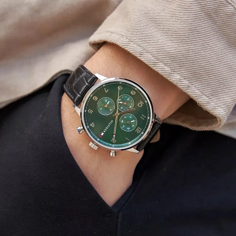 TOMMY HILFIGER LEONARD VYRIŠKAS LAIKRODIS 1791985 (zf089c) + DĖŽUTĖ