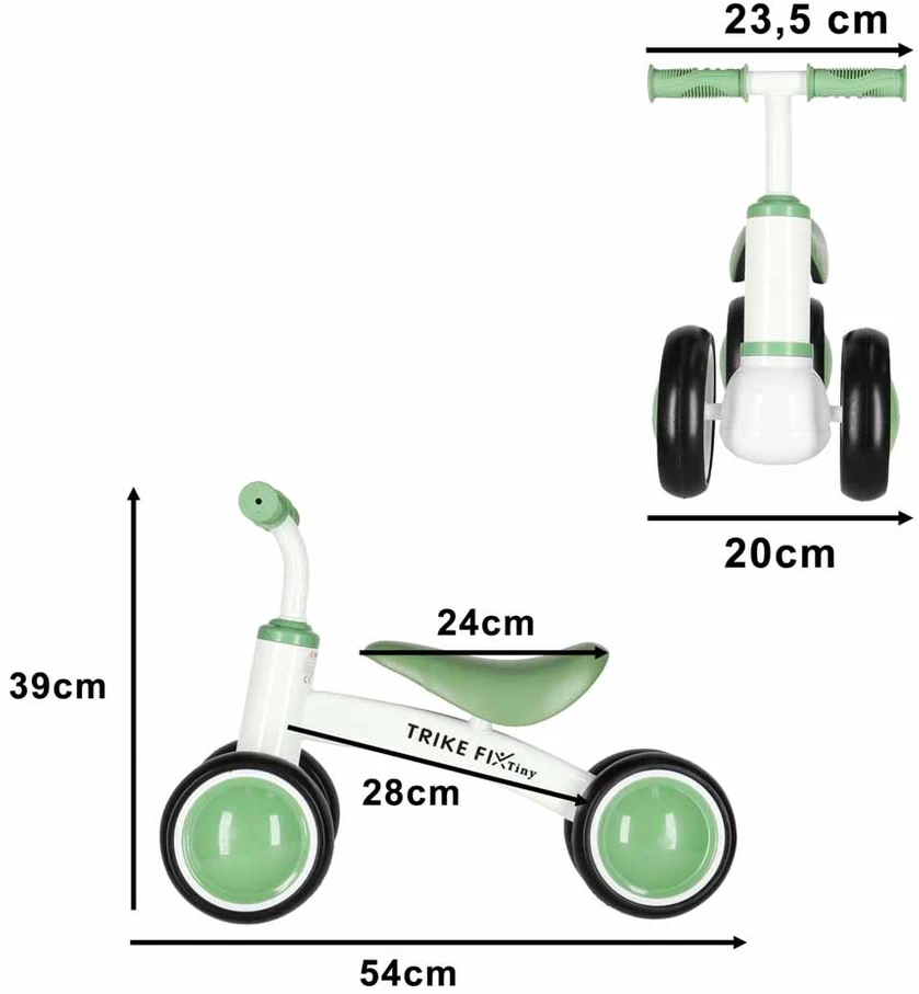 Trike Fix Bėgimo triratukas žalias