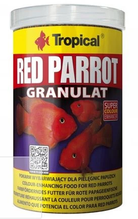 Tropical Raudona Parrot granulių maistas 1000ml