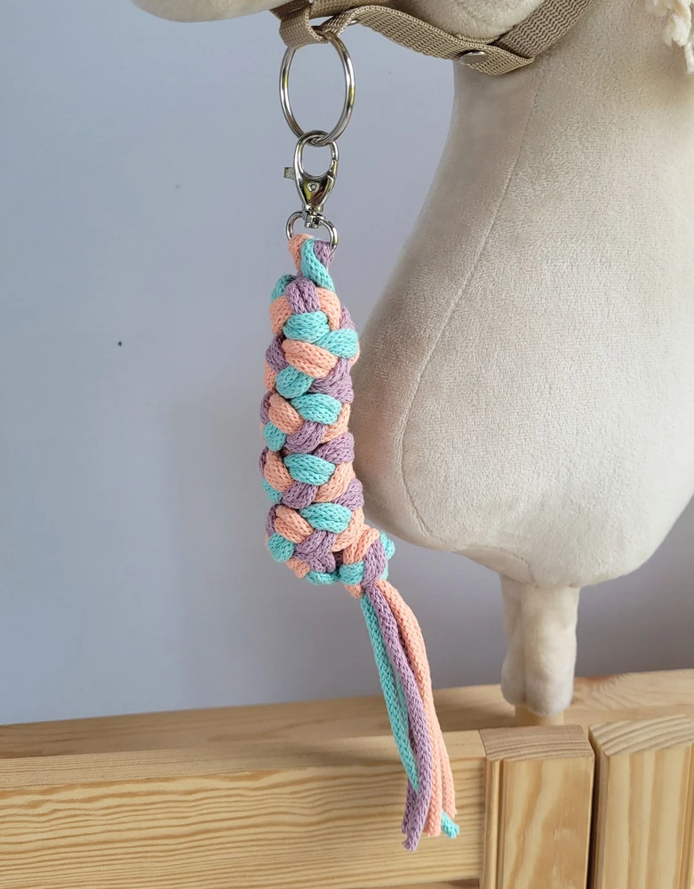 Super Hobby Horse Pavadėlis hobi arkliukui, dvigubas – mėtų/lavandos/persikų