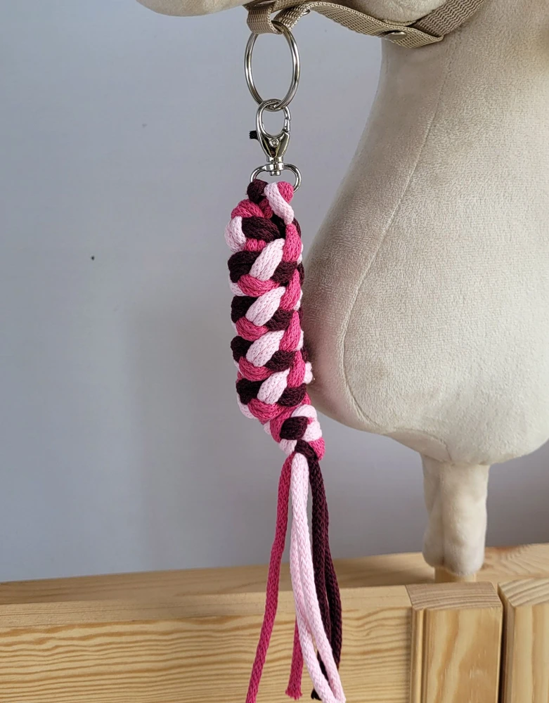 Super Hobby Horse Pavadėlis hobi arkliukui, dvigubas, rožinis/bordo
