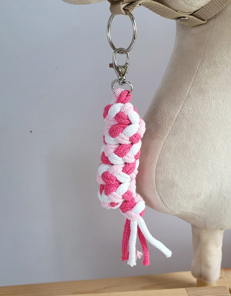 Super Hobby Horse Pavadėlis hobi arkliukui, rožinis/baltas, dvigubas