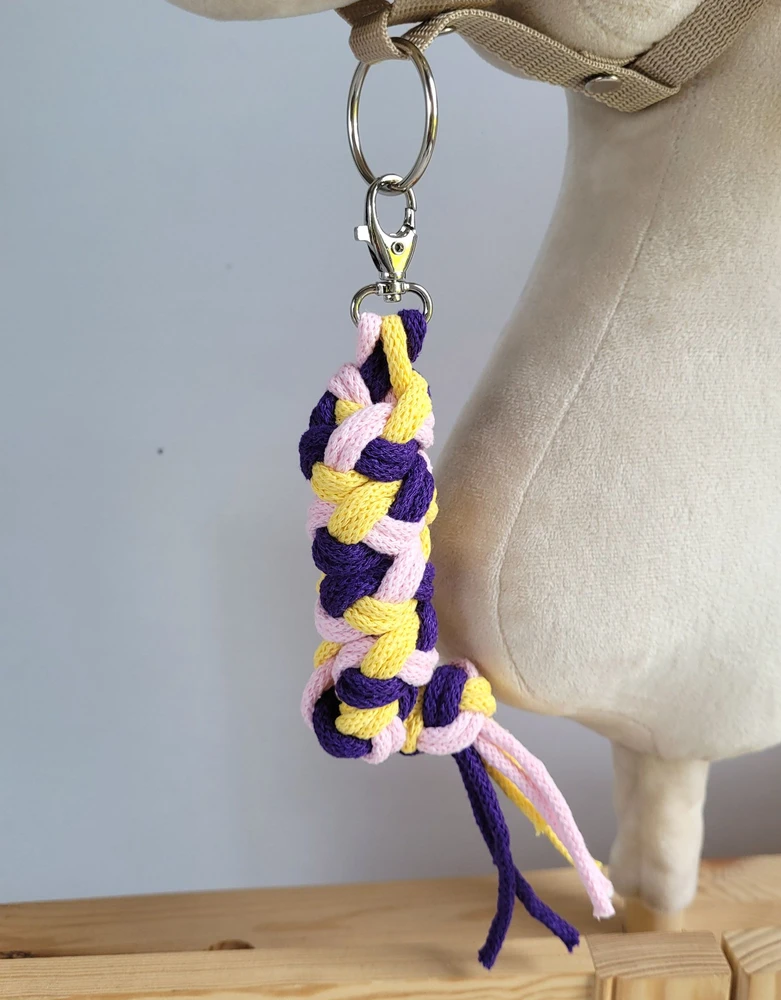 Super Hobby Horse Pavadėlis hobi arkliukui, rožinis/violetinis/geltonas