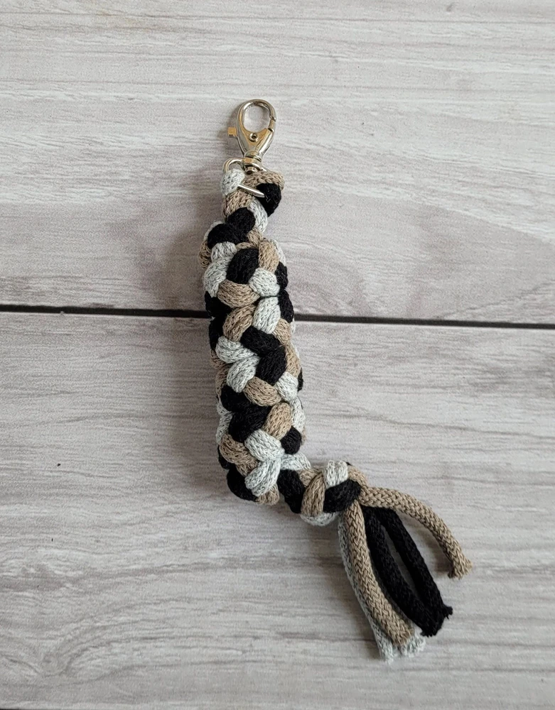 Super Hobby Horse Pavadėlis hobi arkliukui, dvigubas – pilkas/rudas/juodas