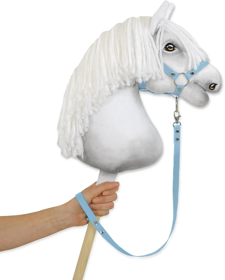 Super Hobby Horse Hobio žirgo pavadis iš juostinio diržo – šviesiai mėlynas