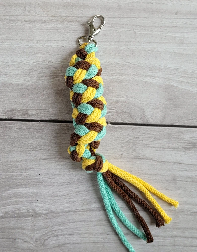 Super Hobby Horse Pavadėlis hobi arkliukui, dvigubas, geltonas/mentolinis/rudas