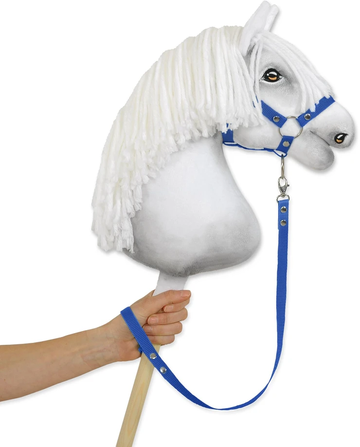 Super Hobby Horse Hobio arklio pavadis iš juostinio diržo – mėlynas