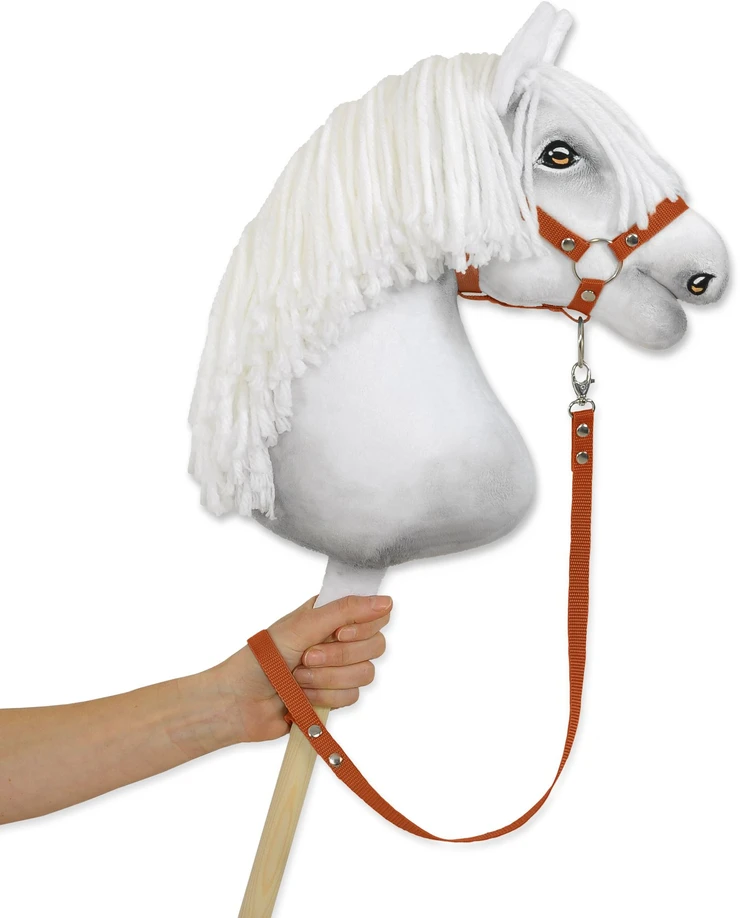 Super Hobby Horse Pavadėlis hobi arkliukui, rudas diržinis diržas