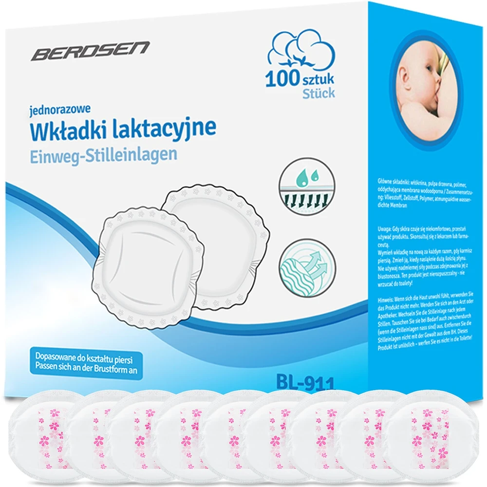 Vienkartiniai įklotai į liemenėlę Berdsen, itin sugeriantys, Berdsen BL-911100 vnt.