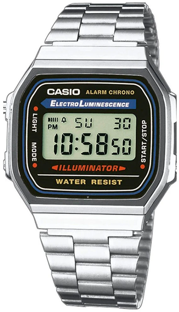 UNISEX CASIO A168WA-1W LAIKRODIS – VINTAGE + DĖŽUTĖ