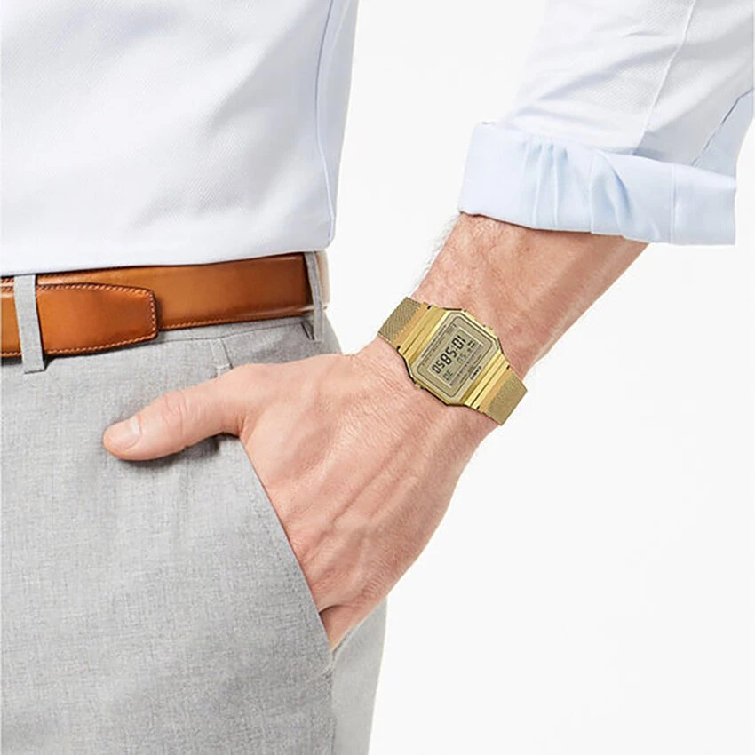 Unisex Casio Retro Vintage laikrodis A700WMG-9A + DĖŽUTĖ