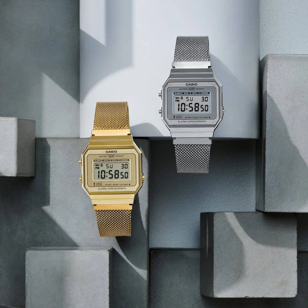 Unisex Casio Retro Vintage laikrodis A700WMG-9A + DĖŽUTĖ