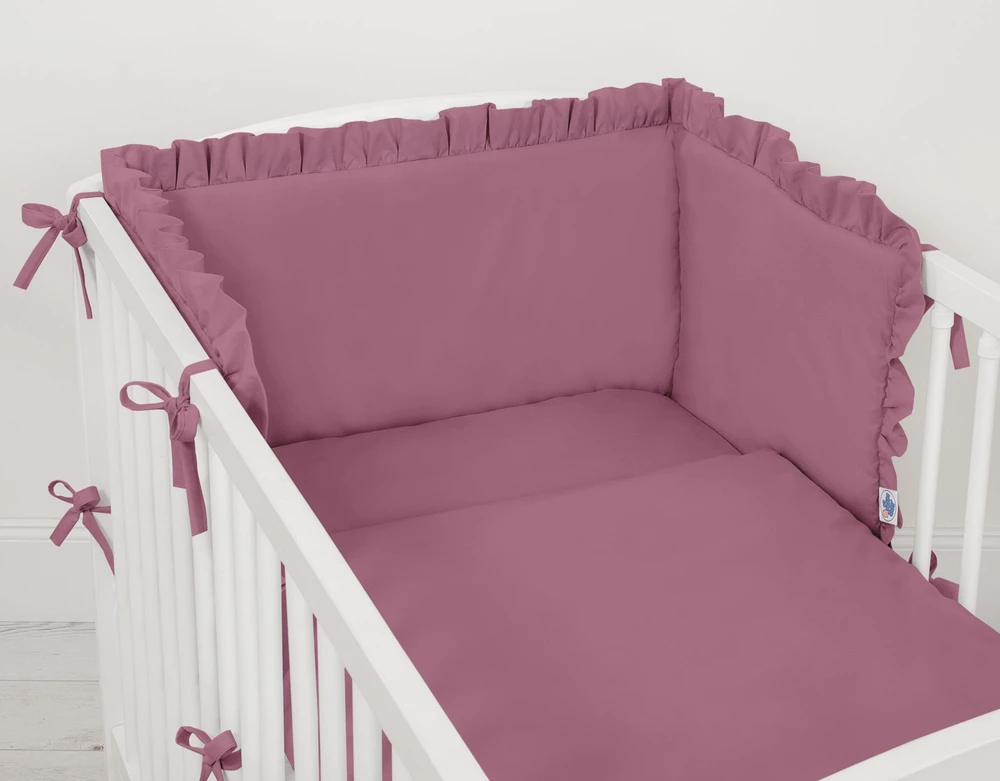 My Sweet Baby Kūdikio lovytės apsauga su raukiniais pastelinės violetinės spalvos