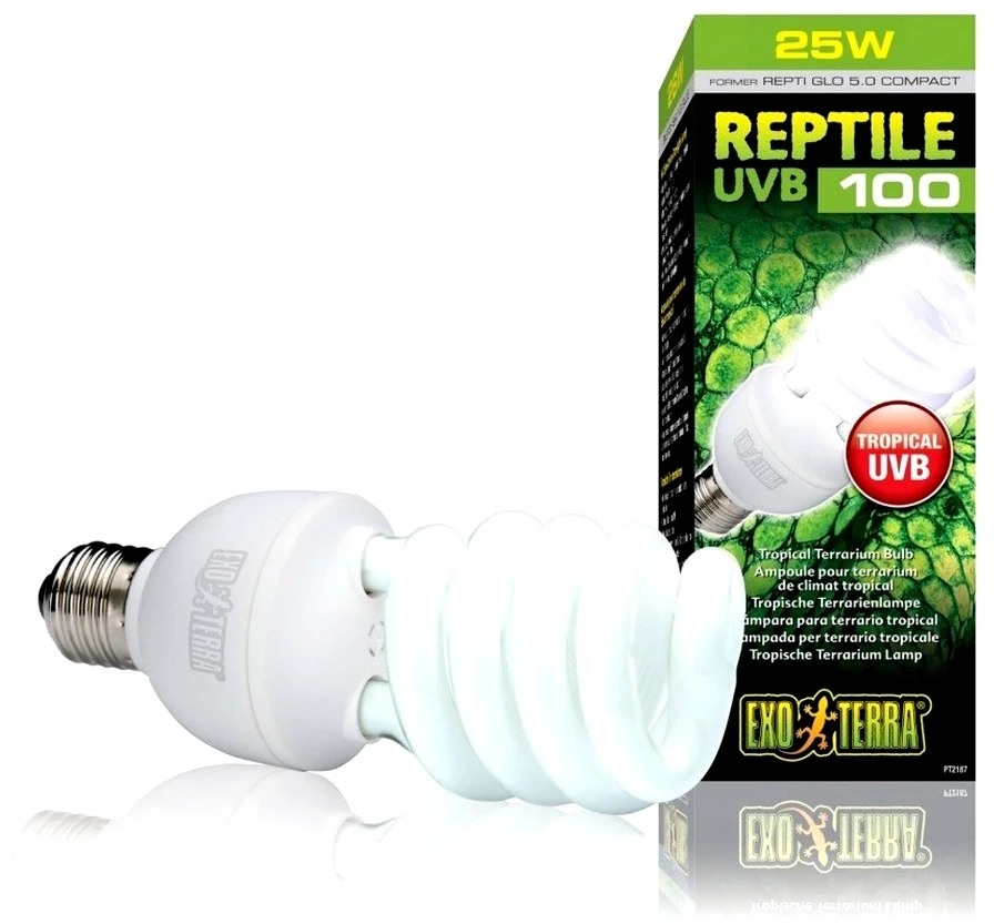 Exoterra Exo Terra - Roplių UVB 100 fluorescencinė lempa 25W E27 - (220.1871)