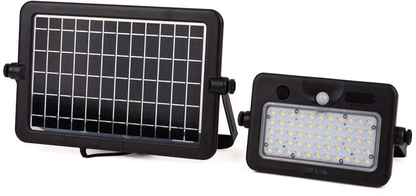 V-tac 10W LED prožektorius su saulės baterija. 4000K (natūraliai balta)