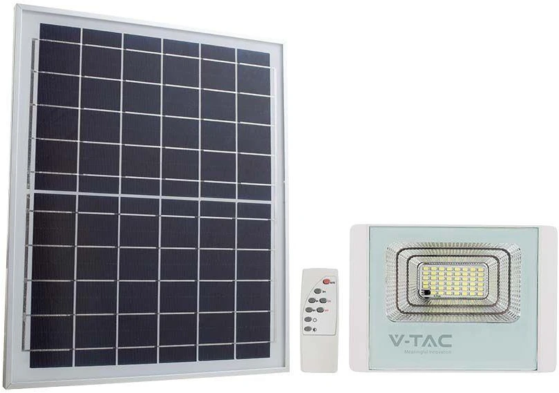 V-tac 12W LED prožektorius su saulės baterija, baltas, 4000K