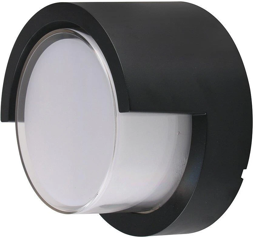 V-tac 12W LED sieninis šviestuvas, juodas, 3000K, IP65