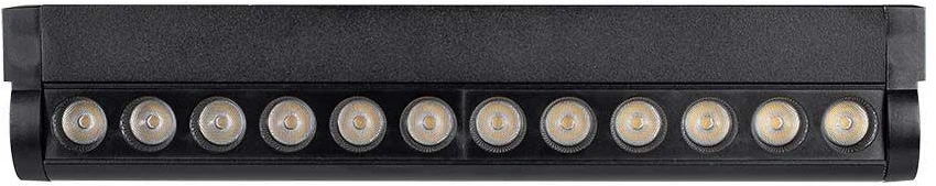 V-tac 12W LED šviestuvas į magnetinius bėgelius, juodas, 6400K, pakreipiamas