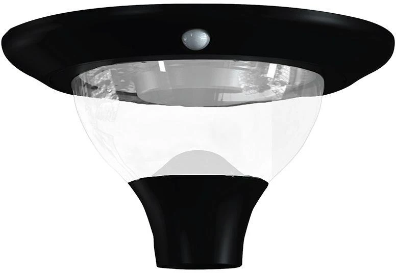 V-tac 15W LED įkraunamas lauko šviestuvas su saulės baterija ir judesio davikliu, juodas, 3000/4000/6000K, IP65
