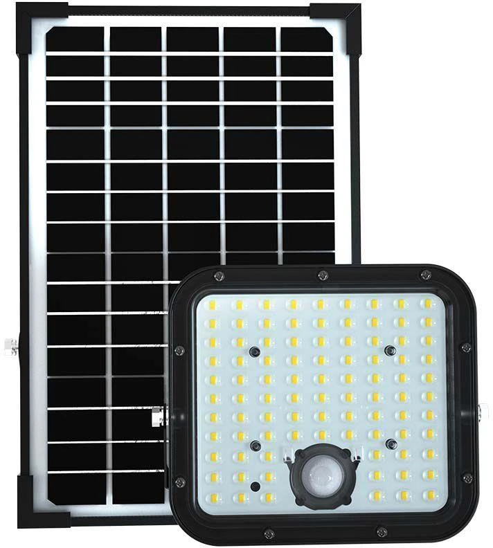 30W LED prožektorius su saulės baterija ir judesio davikliu, juodas, 4000/6000K