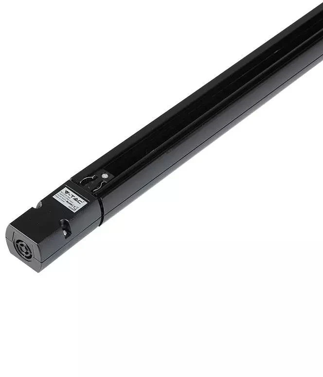 V-tac 4 šerdžių bėgelis, juodas, 2m