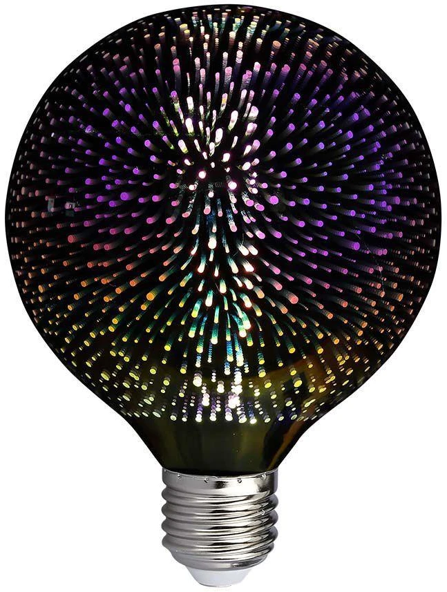 V-tac 4W LED 3D lemputė, G125, E27, 3000K