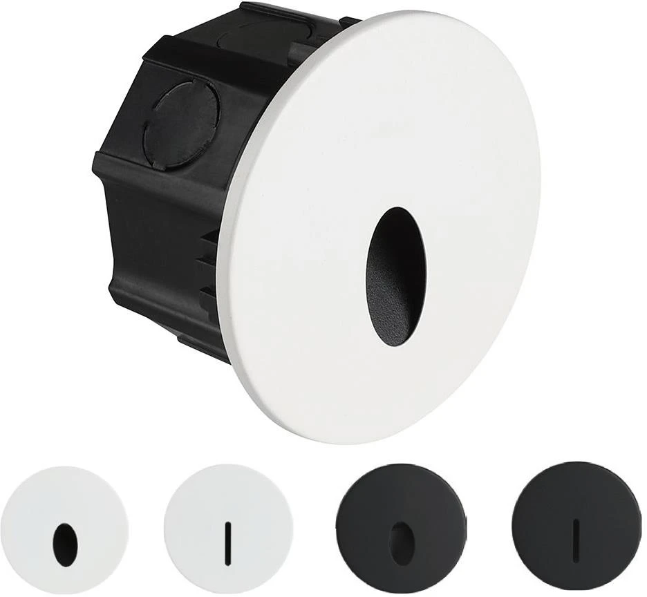 3W LED įleidžiamas sieninis šviestuvas laiptų apšvietimui, juodos/baltos sp., 3000/4200/6400K, IP65