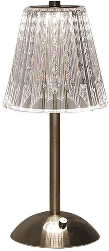 V-tac 3W LED įkraunamas stalinis šviestuvas, nikelio sp. korpusu, 3000/6000K, dimeriuojamas