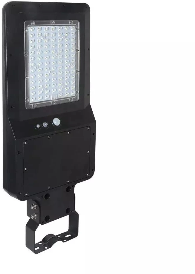 40W gatvės šviestuvas V-TAC su judesio davikliu, 6000K, IP65, su saulės baterija, juodas