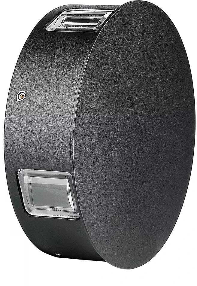 4W LED sieninis šviestuvas V-TAC, apvalus, juodas, IP65, 3000K (šiltai balta)