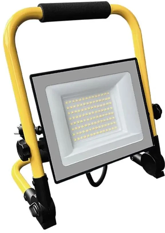50W LED prožektorius su stovu, juodos/geltonos sp., 6500K, CREE LED chip