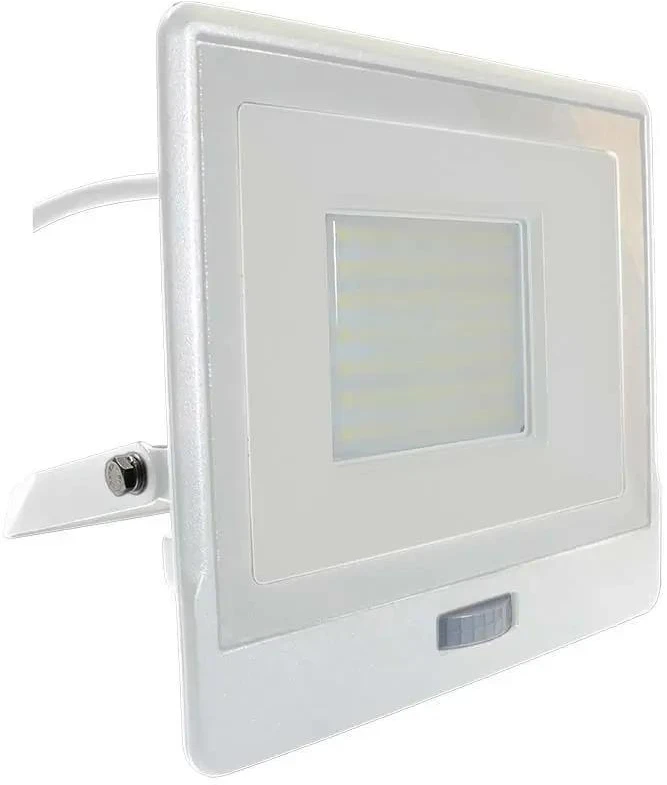 Samsung 50W LED prožektorius V-TAC, baltu korpusu, 4000K, su judesio davikliu